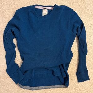 Relwen Bi-Waffle Thermal Crew Sweatshirt (Dark Marine XL)